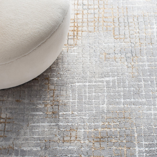 17 Stories Kornegay Performance Gray/Gold Rug & Reviews Wayfair